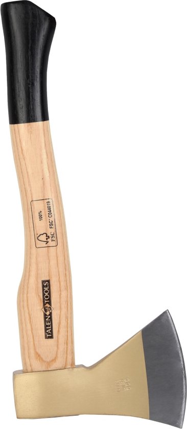 Hache à main avec manche noir - 800 grammes - 35 cm - Hache à hacher - Camping extérieur haches de camping métal / bois