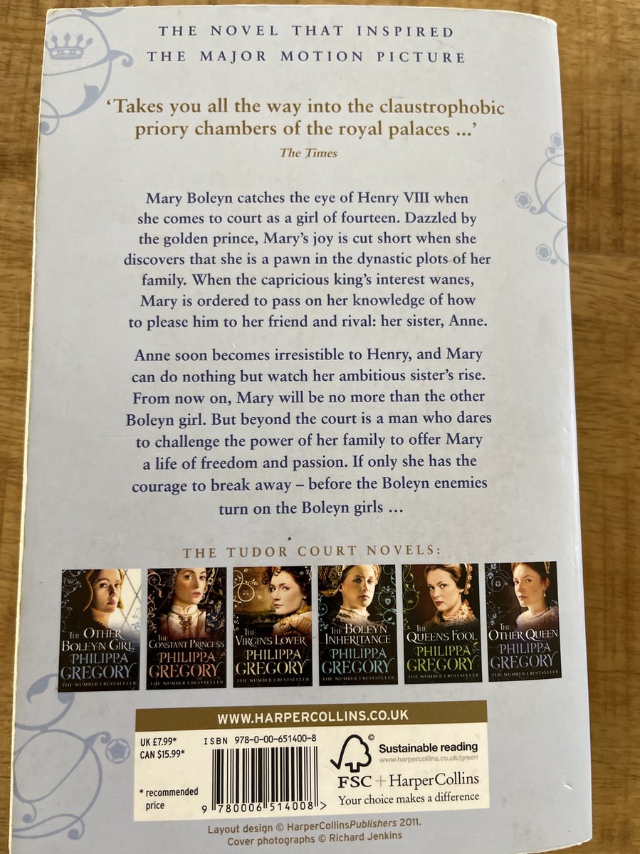 Other Boleyn Girl - back cover