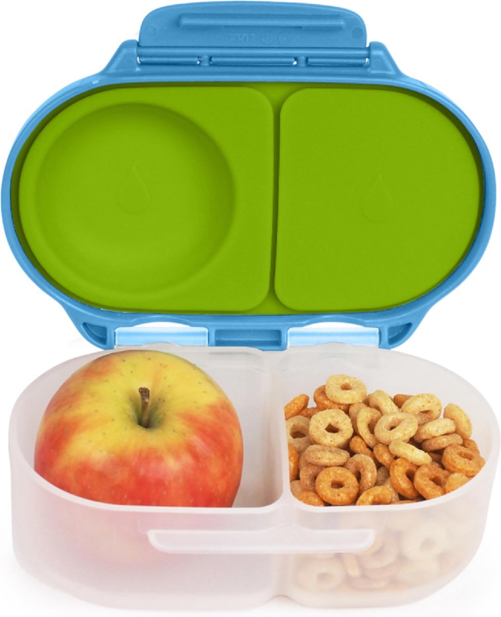 La'Moussawi ® Compacte Kindvriendelijke Lunchbox met Vakken voor Snacks en Maaltijden, Inclusief Fruitopslag