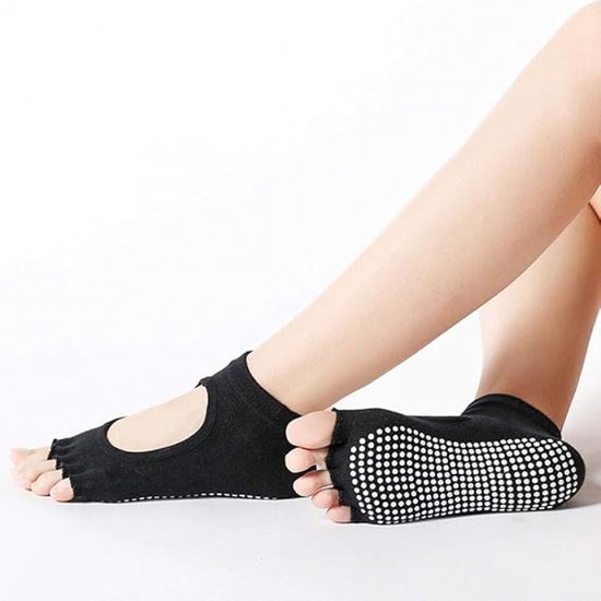 Yogasokken en handschoenen - Yoga Sokken - Sokken Antislip - Huissokken anti slip - Yoga Sokken Antislip Dames - Fitness Sportsokken - Huissokken Dames en Heren anti slip - Pilates Yogasokken van A86 Brand. — afbeelding 2