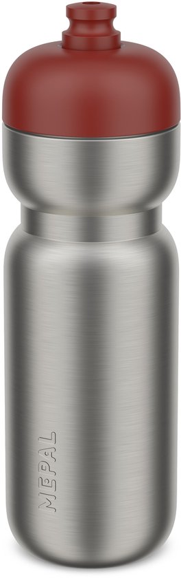 Mepal RVS bidon pull Sport - 800 ml - Pak, open en drink - Lichtgewicht RVS - Vaatwasmachinebestendig - Drinkflessen - Mountain red