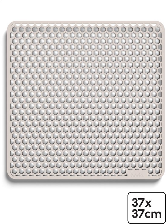 Bodo® – Tapis d'évier en Siliconen beige - 37 x 37 cm - Accessoires de vêtements pour bébé de Cuisine - Protecteur d'évier pour 40 x 50 cm - Sous-verres en Siliconen - Anti rayures - Accessoires de vêtements pour bébé d'évier