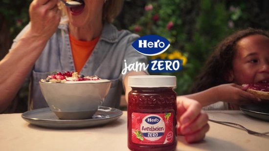 Hero Jam Zero Aardbeien - Broodbeleg - Jam - 300 gram | bol