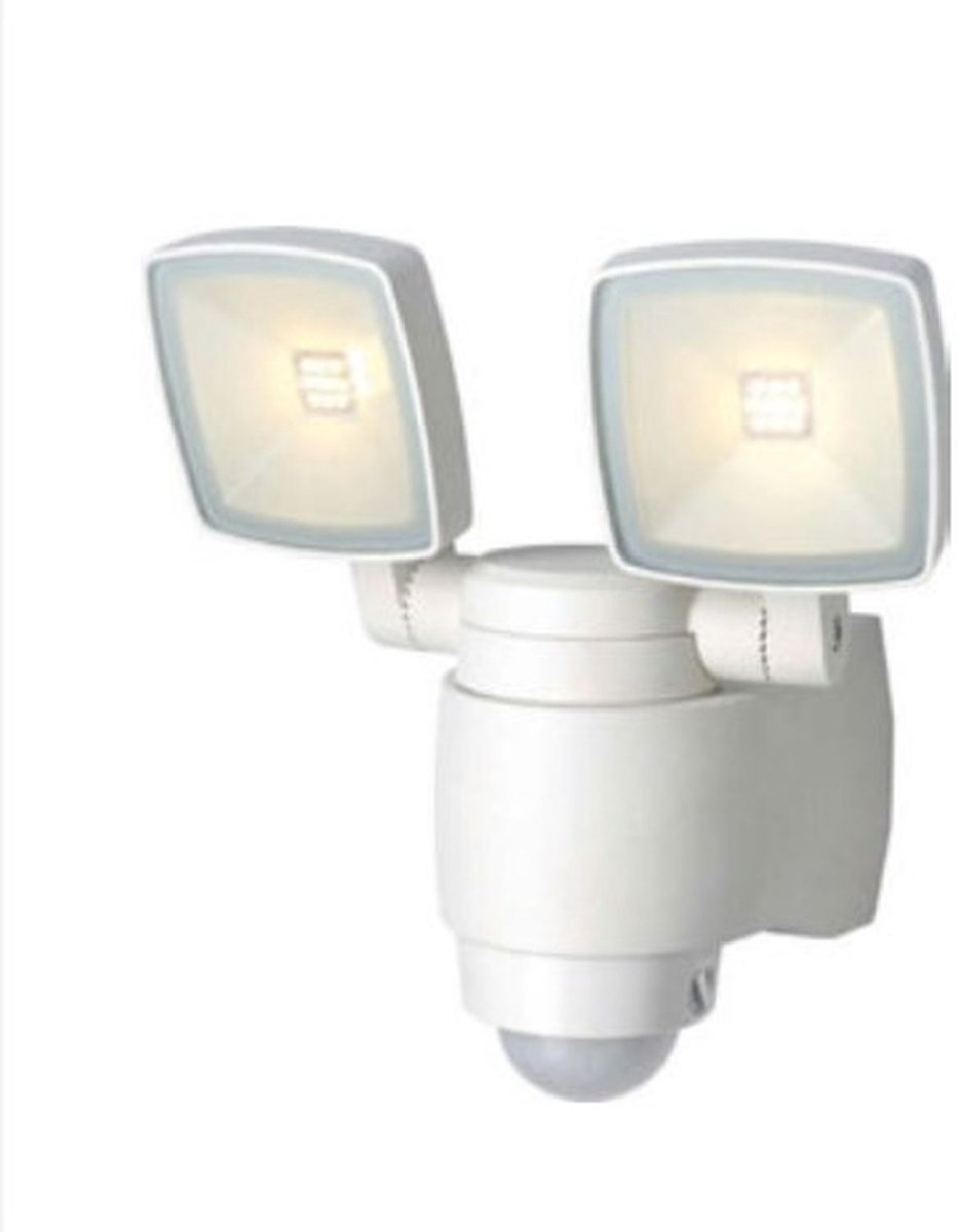 Licht-Erlebnisse - Amina - LED - Opbouwspot - met Bewegingssensor - IP44 - 2700K - 400lm - van - Aluminium glas - in - wit