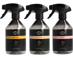 Scentchips Queen Million + Secret de Paris + Belle Vie Interieurspray Set - Roomspray – Huisparfum – Huisspray – Geurspray – Set van 3 - 500ML