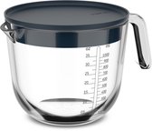 Mepal Glas doseur avec couvercle Chef it - 1000 ml - Mesures - Compatible lave-vaisselle, micro-ondes et four - Ustensiles de pâtisserie - Bleu marine