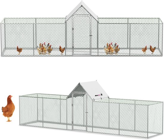 MaxxPet Kippenren - kippenhok metaal - Kippenverblijf - 3x4x2m - Incl MaxxPet Kippenren - kippenhok metaal - Kippenverblijf - 3x4x2m - Incl
