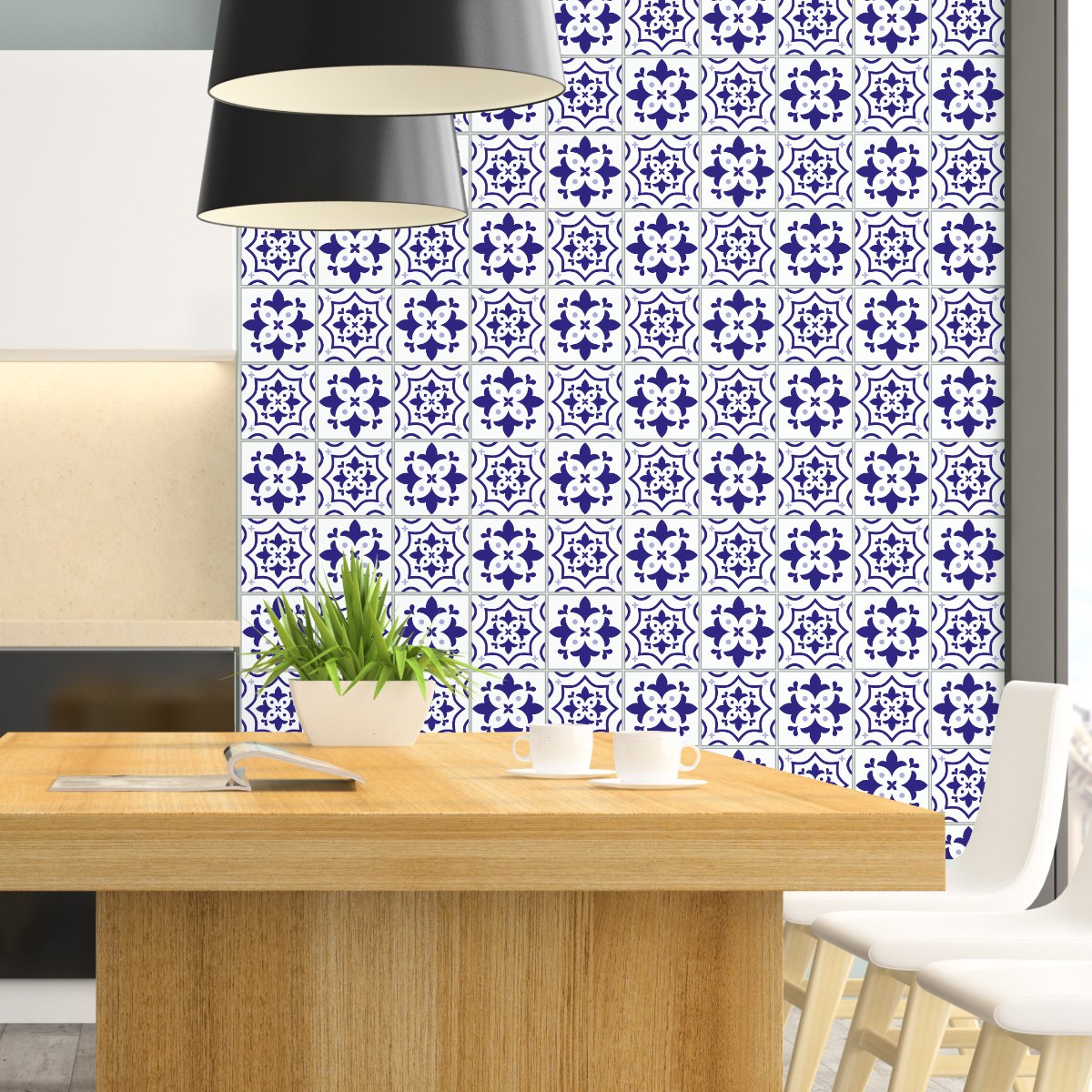 Ambiance Sticker Zelfklevende tegelmuurstickers voor keuken en badkamer - 60 ALMA tegelstickers - 60 stickers 10x10cm Multi color