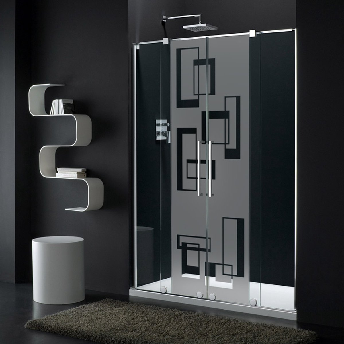 Privacy raamfolie - ABSTRACTE KUNST - Zelfklevende raamfolie voor ramen en douchedeuren - 