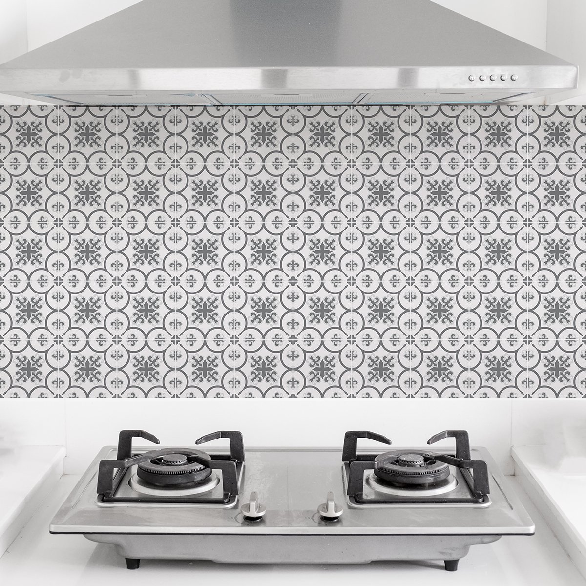 Ambiance Sticker Zelfklevende tegelmuurstickers voor keuken en badkamer - 9 cementtegelstickers, Azulejos Spectra - 9 stickers, 10x10cm Multi color