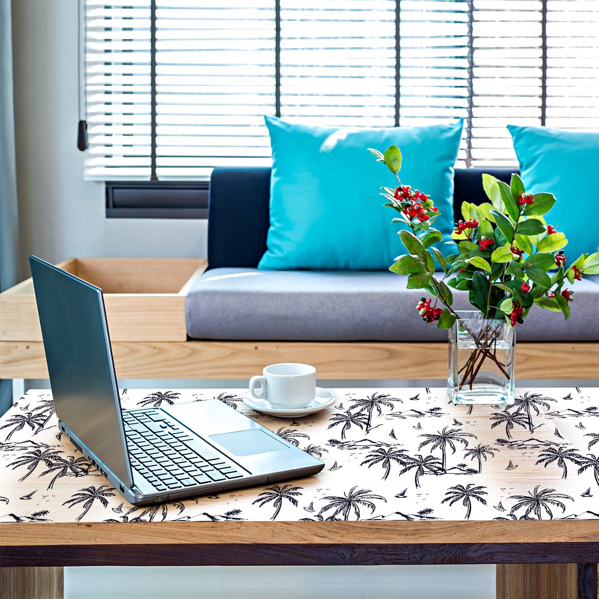 Ambiance Sticker Tropische meubelsticker Vaea 40 x 60 cm Multi color