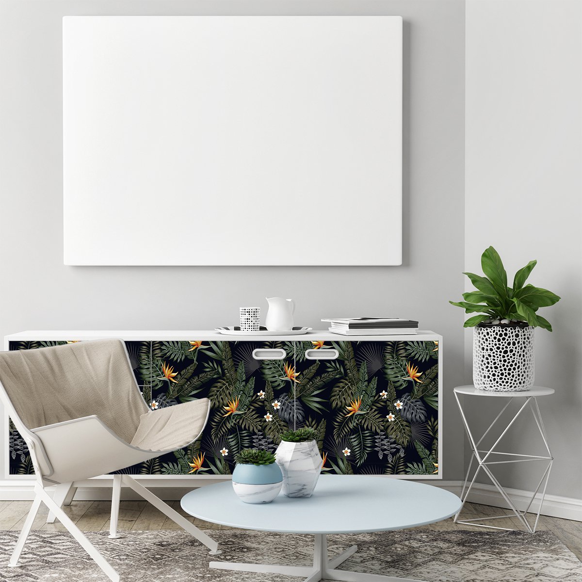 Ambiance Sticker Tropische meubelsticker Wichai 40 x 60 cm Multi color