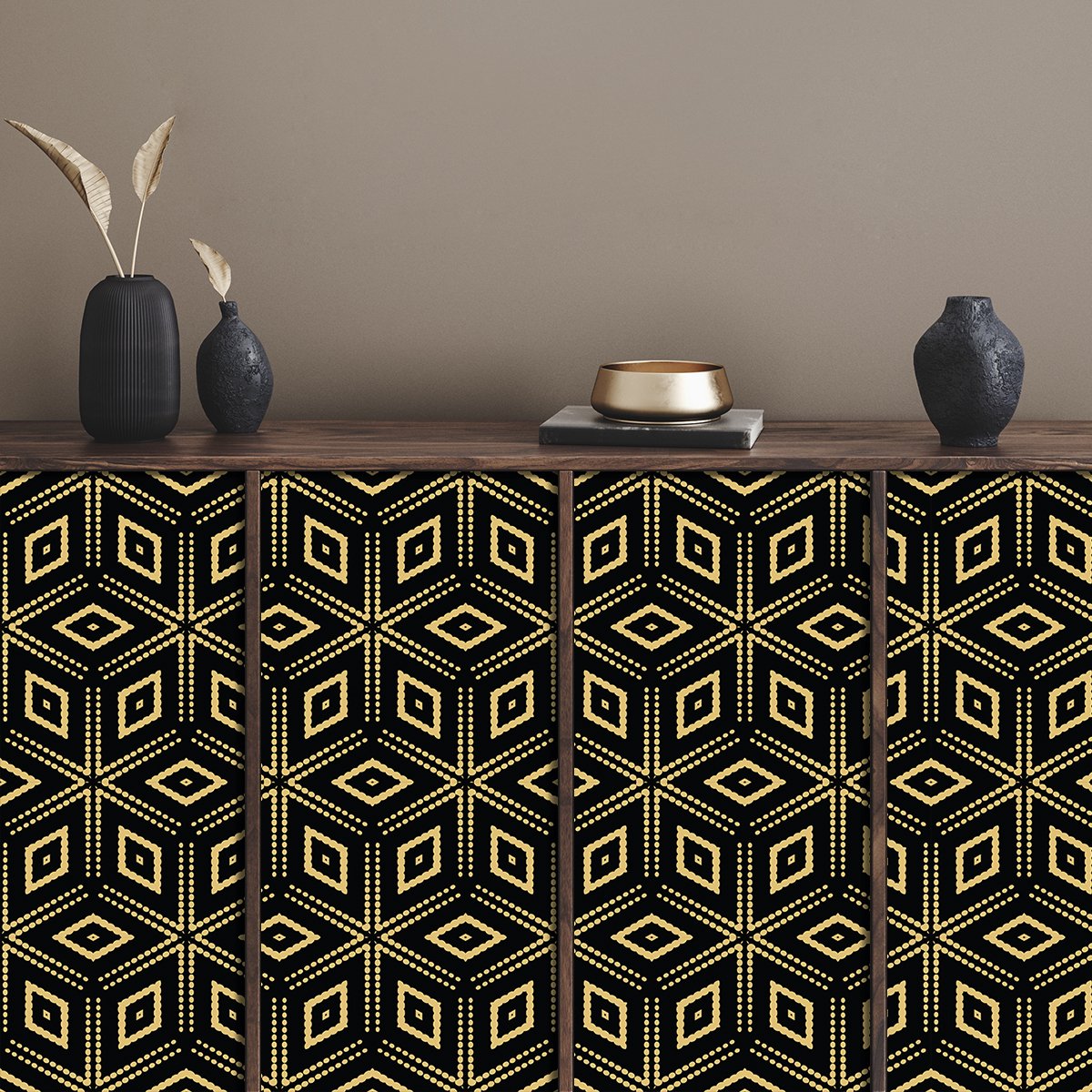 Ambiance Sticker Sticker met Scandinavisch meubelmotief van Gisbert, 40 x 60 cm Multi color