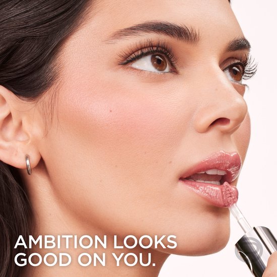 L'Oréal Paris Plump Ambition 650 Nude Macaron Huile à Lèvres - Huile à lèvres avec acide hyaluronique - Pour des lèvres plus pulpeuses et douces - Rouge Chaud - 5,4 g