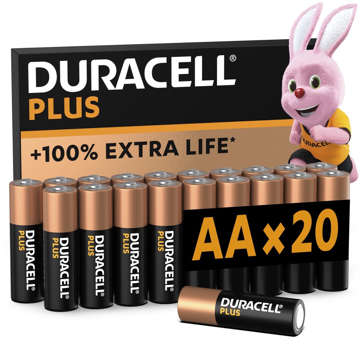 Duracell Plus AA - alkaline batterijen - 1,5V, LR6 - 20 stuks op Prijzenvolger.com
