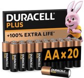 Duracell Plus AA - alkaline batterijen - 1,5V, LR6 - 20 stuks