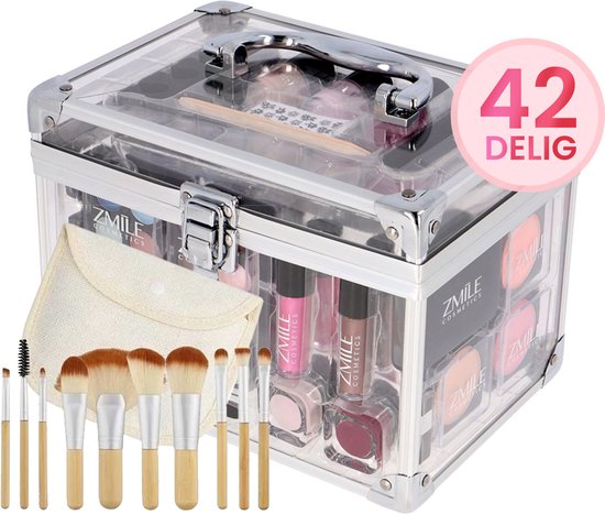 Transparante Make Up Koffer 42-Delig