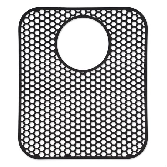 Bodo® Gootsteenmat - Rechthoekig - Zwart - 34 x 29 cm