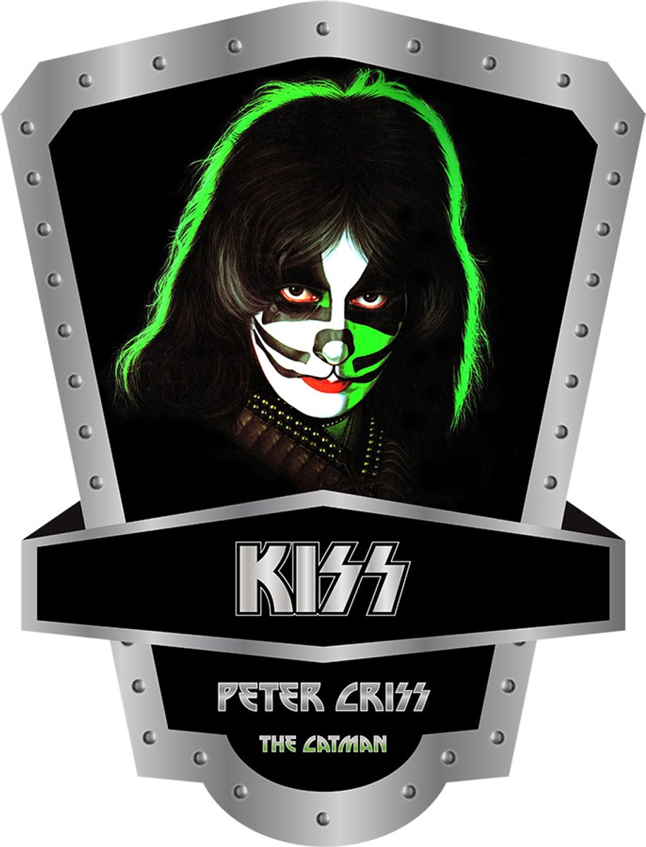 Signs-USA Signs USA - Muziek schild - hoog - Kiss - Peter Criss - 40 x 52,5 cm Groen