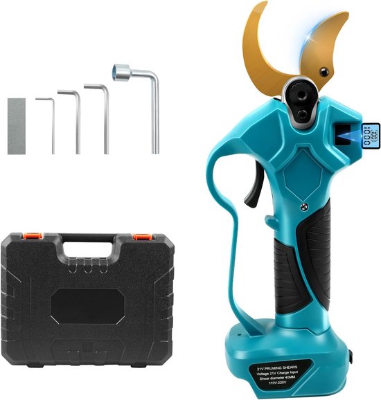 98V Draadloze Elektrische Snoeischaar 30mm Max Snijden Tuin Snoeischaar Snoeischaar Tak Cutter Met 2 Lithium Ion Batterij Us Plug 9791423802982