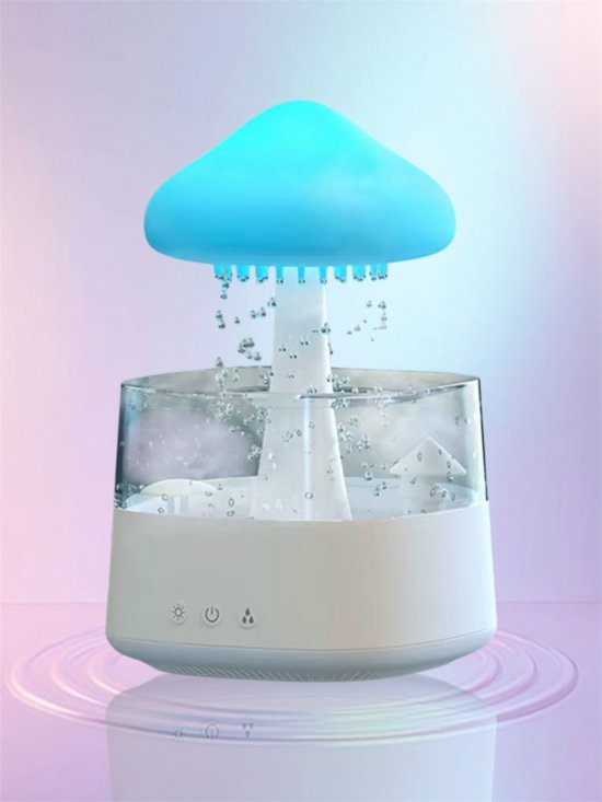 Humidificateur Envigante 4-en-1 | Humidificateur | Diffuseur d'arômes | Veilleuse | Brouillard + Pluie