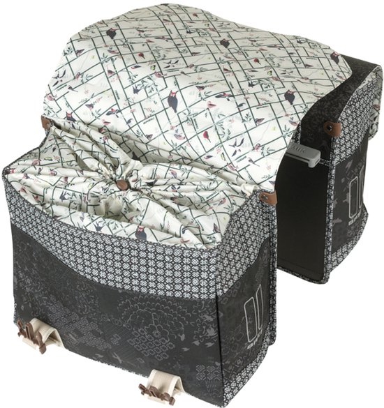 Basil Bohème dubbele fietstas MIK, 35L, charcoal -waterafstotend polyester van Basil — afbeelding 3