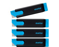 4x Martor Secunorm Handycut 446 - Couteau de sécurité - Couteau à main ergonomique - Profondeur de coupe 8,5 mm - Couteau à carton