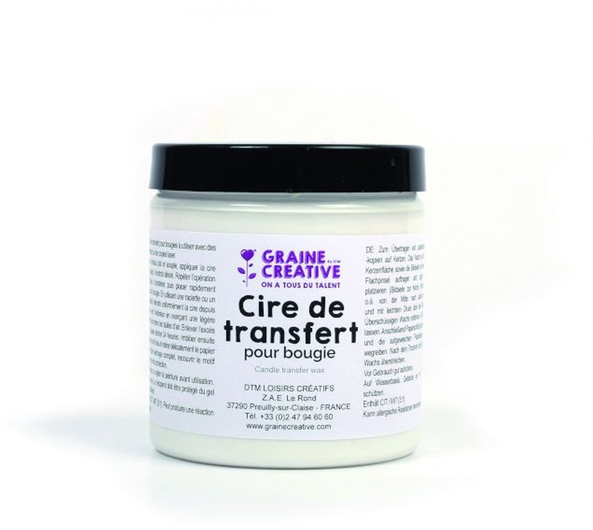 Graine Creative transfer kaarsenwas 250ml - creatieve kaarsdecoratie.