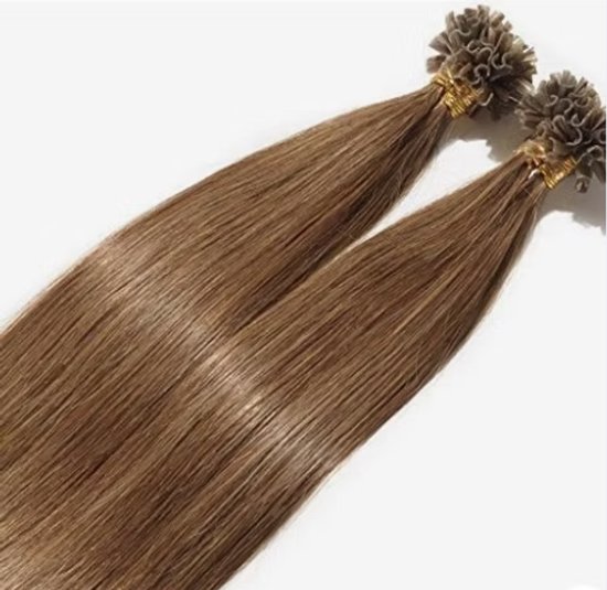 LUXEXTEND Keratine Haar Extensions #4 | U Tip | 30 CM | 100 Stuks | 100 gram | Human Hair | Remy Sorted & Double Drawn | Extensions Bruin | Echt Haar | Haarstuk | Wax Extensions | Haarverlenging