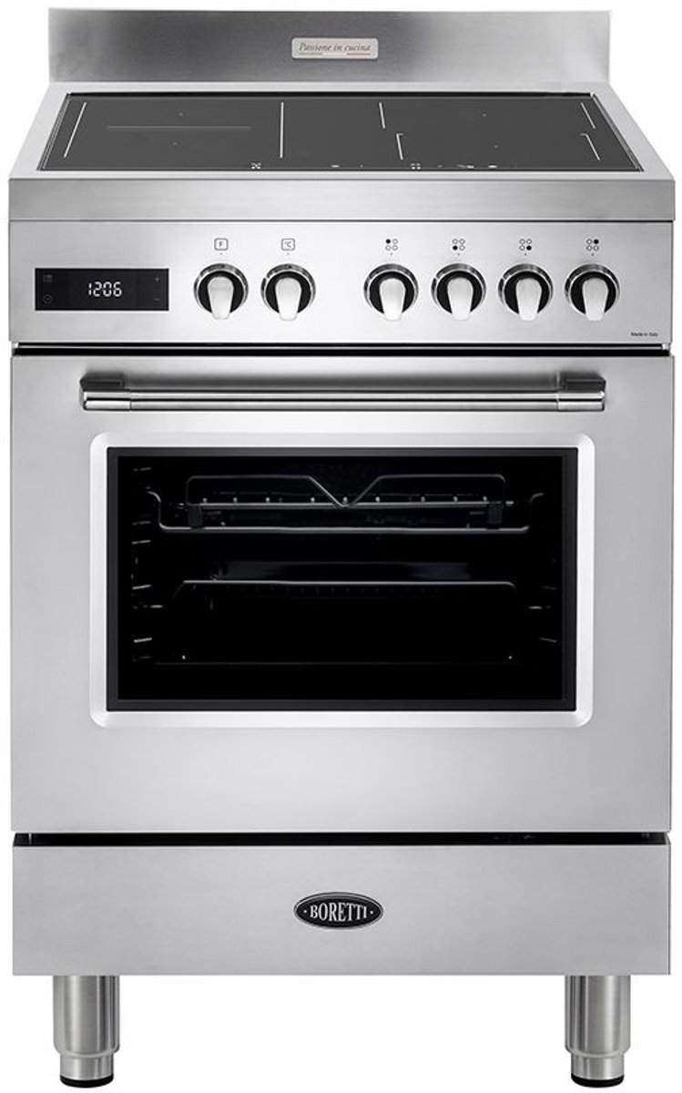 Boretti CFBI604IX fornuis 4-pits inductie fornuizen - rvs   zuinig energieklasse A - 60 cm breed inductiefornuis | 871