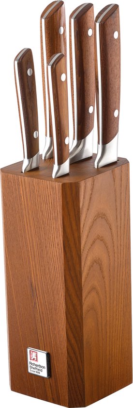 RICHARDSON SHEFFIELD Knife block with 6 knives, stainless steel R26600BN06K32