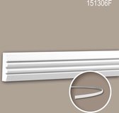 Cimaise 151306F Profhome Moulure décorative flexible style Néo-Classicisme blanc 2 m