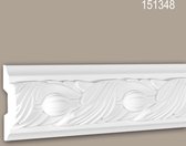 Wandlijst 151348 Profhome Lijstwerk Sierlijst rococo barok stijl wit 2 m