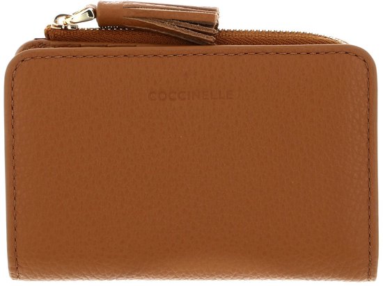 COCCINELLE Cuir Porte-monnaie Tassel Wallet Cuir Brun