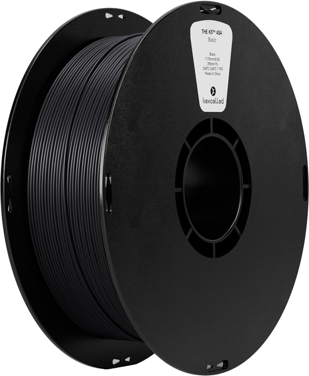 Weerbestendig 3D Printer Filament 1,75mm - Perfect voor Buitentoepassingen - 1kg Spool - Hoge Temperatuur & UV-Bestendig - Zwart