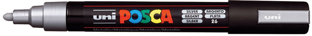 Markeerstiften POSCA PC-5M Zilverkleurig