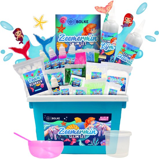 Bolke Slijm Maken Zeemeermin - Slime Pakket voor Kinderen - Slijm Set Meisjes - Knutselen Cadeau Meisjes