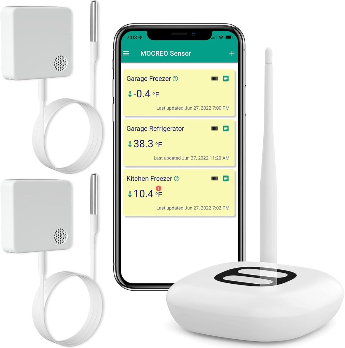 Draadloze WiFi Temperatuur- en Vriesalarm met E-mail- en App-meldingen