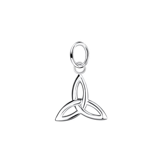 Pendentif triquetra celtique argenté avec extrémités ouvertes