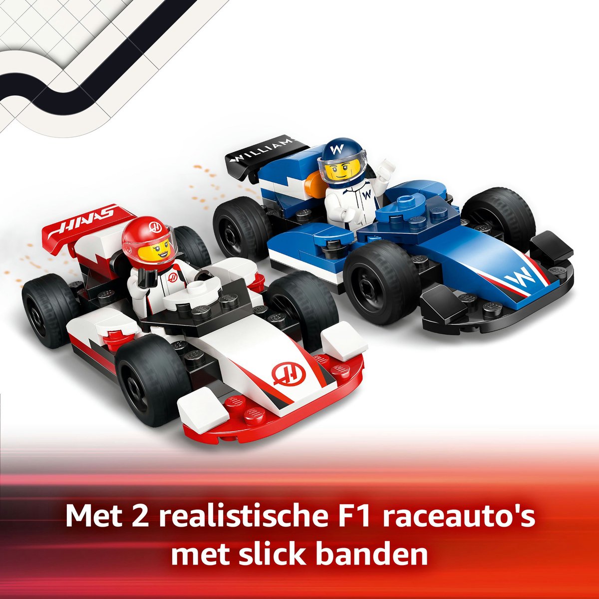 LEGO City F1 Williams Racing en Haas F1 racewagens - 60464 — afbeelding 2