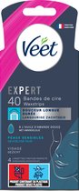 Veet Expert Ontharingsstrips - Gezicht - Gevoelige huid - 40 stuks