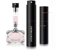 Navulbare Parfumflesje - Uniek Vulsysteem - Premium Mini Parfum - Reisflesjes - Parfum Verstuiver - Zwart Navulbare Parfumflesje - Uniek Vulsysteem - Premium Mini Parfum - Reisflesjes - Parfum Verstuiver - Zwart