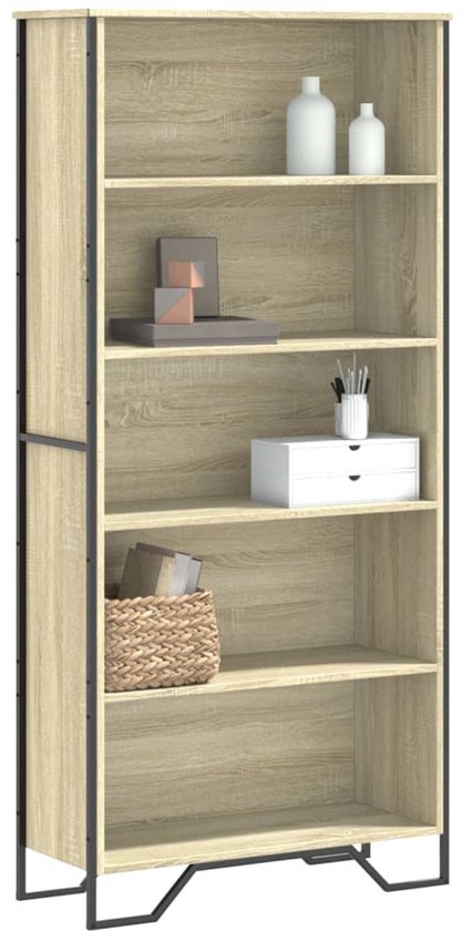 vidaXL Boekenkast Kamerscherm - Sonoma Eiken, 155 x 24 x 160 cm | Boekenkasten & Wandplanken