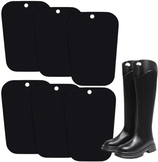 3 paires de protège-bottes réutilisables, maintien optimal des bottes, supports de chaussures en plastique pour éviter qu'elles ne se plient et ne se froissent (noir)