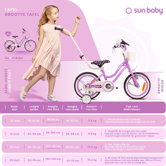 Heart Bike Fiets voor een meisje van 6 tot 10 jaar, 20 inch Paars, 6 versnellingen Shimano, kinderfiets in hoogte verstelbaar van Denver — afbeelding 4