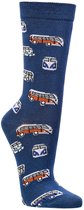 Sokken | grappige sokken dames | grappige sokken heren | happy socks printjes | thema camperbusje | maat 36-41 | per 2 paar | kleur blauw