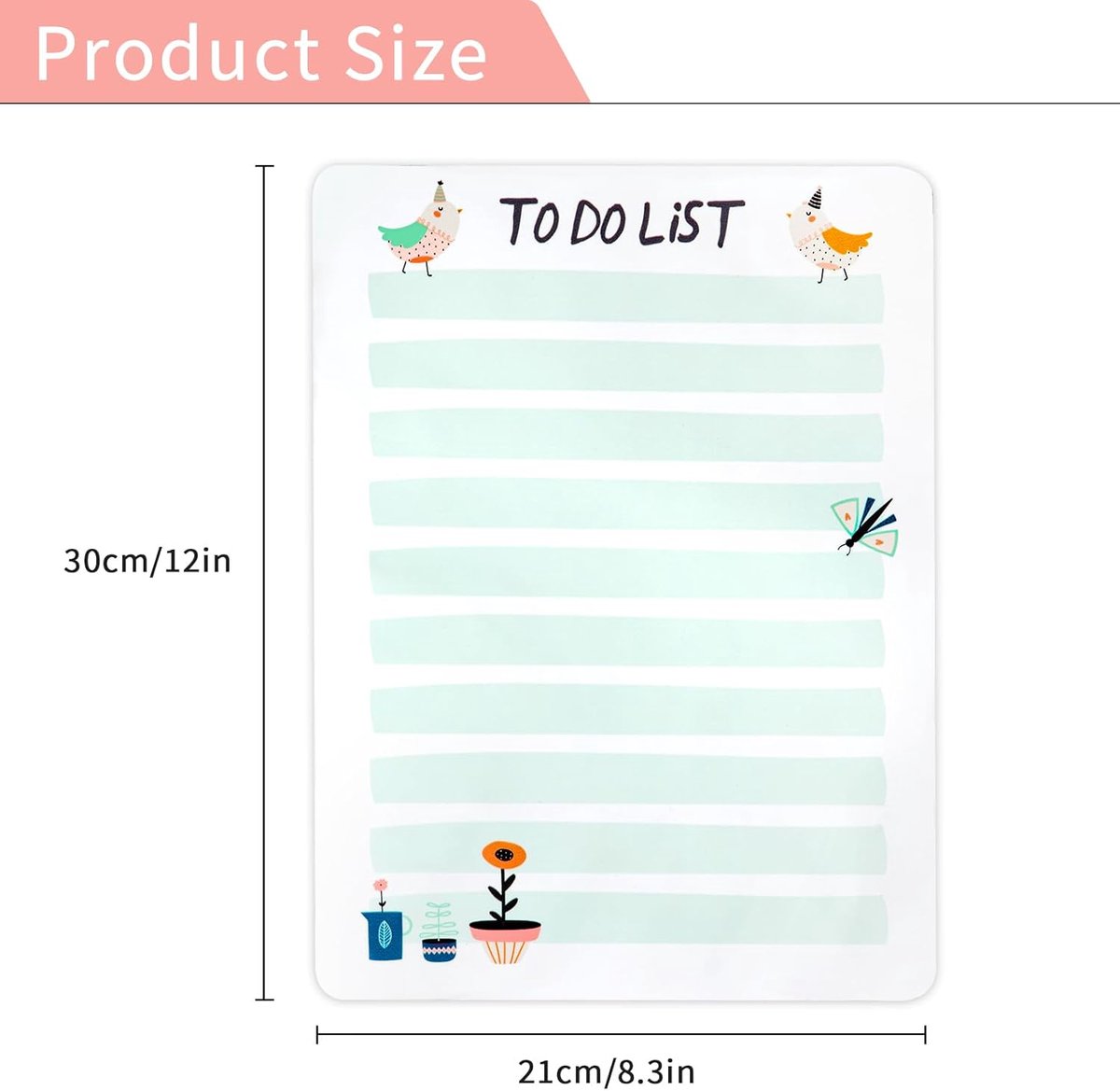 Magnetische to-do-lijst - praktische dagplanner voor koelkast - 1 stuk - groen - A4 — cadeau in Kalenders & Planners - foto 4