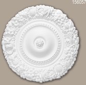 Rosace 156057 Profhome Élement décorative Élement pour plafond style Rococo-Baroque blanc Ø 54,5 cm