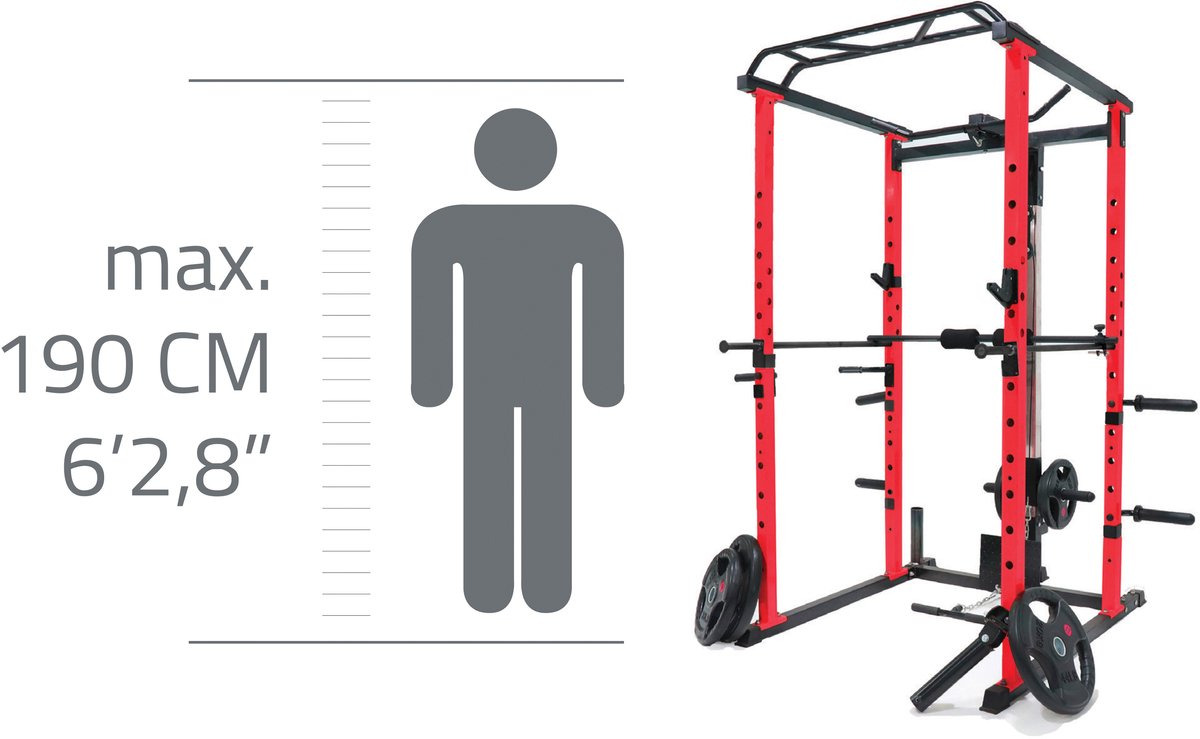 Pure2Improve multifunctioneel power rack - volledige home gym