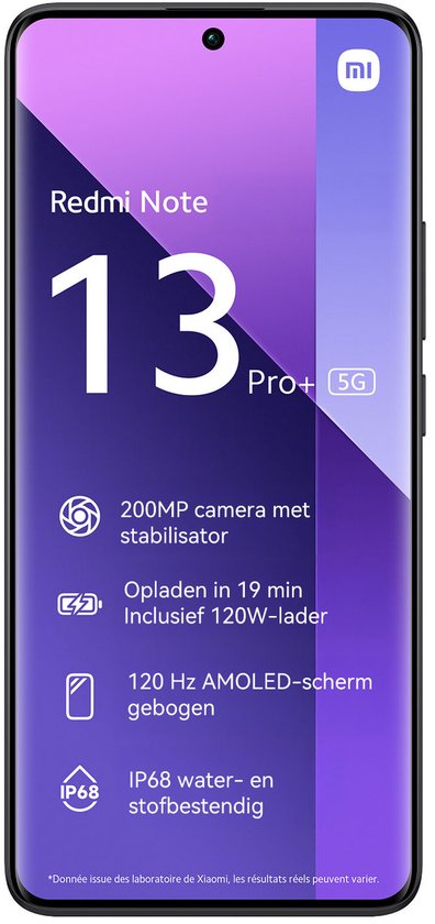 Xiaomi Redmi Note 13 Pro + 5G (Dual Sim - 6,67", 512 GB, 12 GB RAM) Zwart